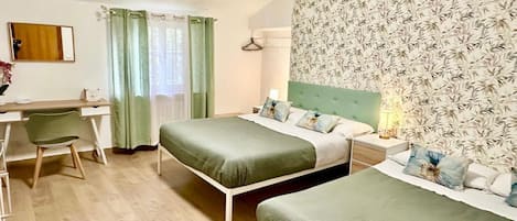 3 chambres, fer et planche Ă repasser