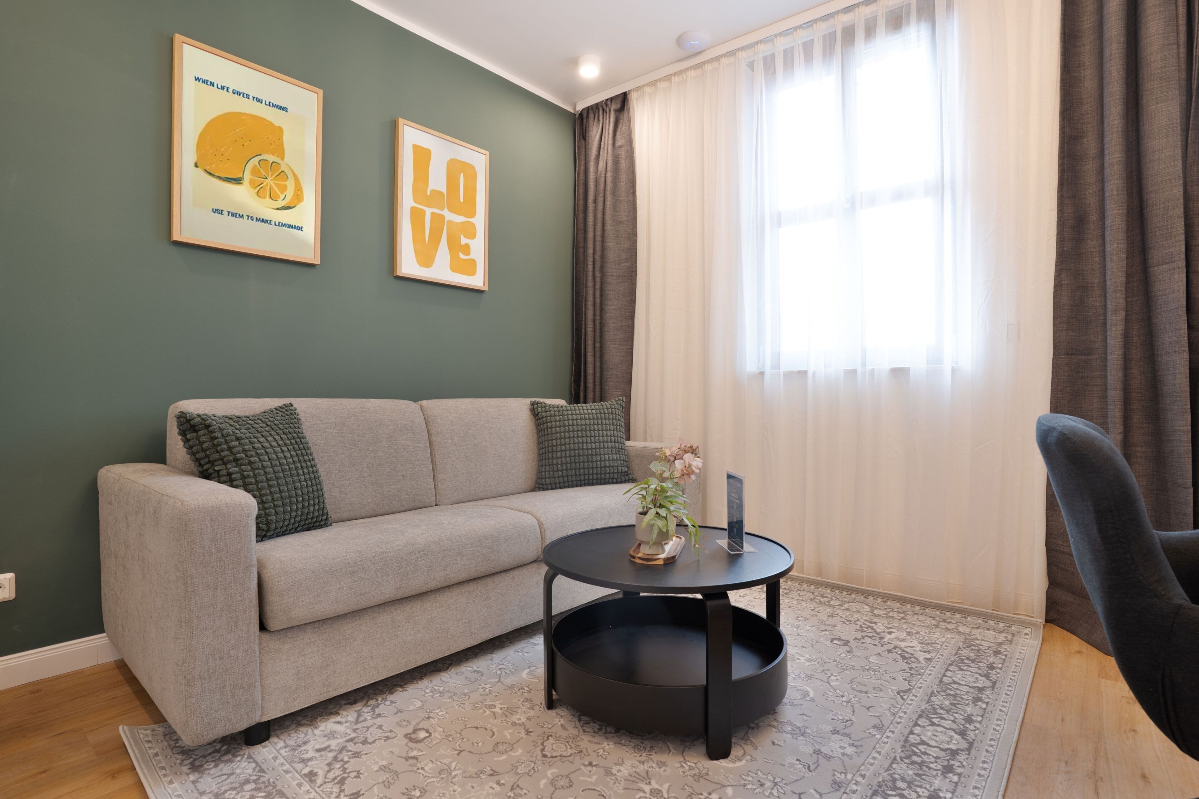 Exclusive-Apartment, 1 Queen-Bett und Schlafsofa | Wohnbereich