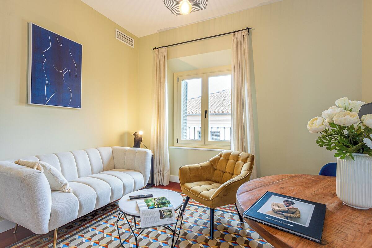 Eenvoudig appartement, 1 queensize bed | Woonruimte