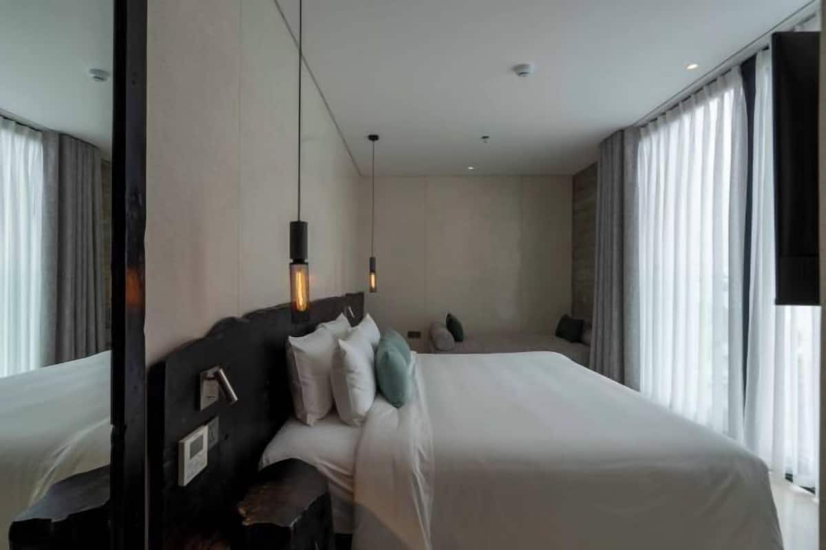 Sängtillbehör av högsta kvalitet, bäddmadrasser och minibar