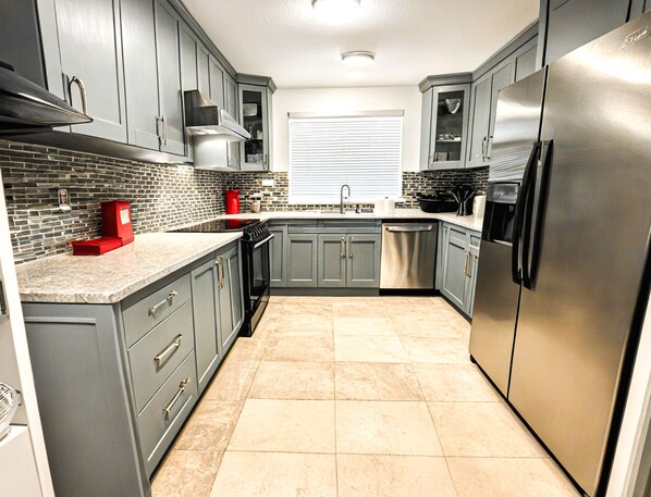 Microwave, oven, stovetop, dishwasher