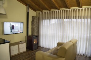 Télévision, cheminée