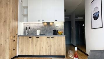 Superior Apartment, Balcony | Private kitchen