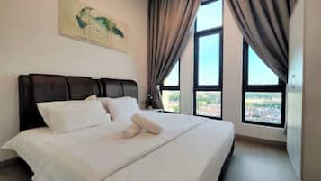 Superior-huoneisto, 3 makuuhuonetta, parveke, kaupunkinäköala | Työpöytä, ilmainen Wi-Fi