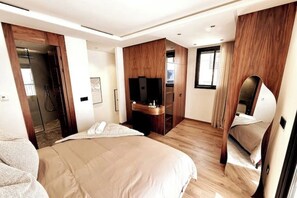 1 slaapkamer, een bureau, gratis wifi, beddengoed