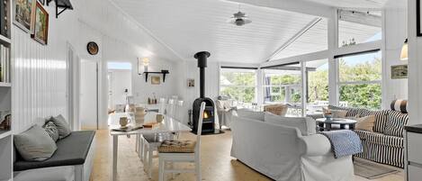 Smart TV, fireplace