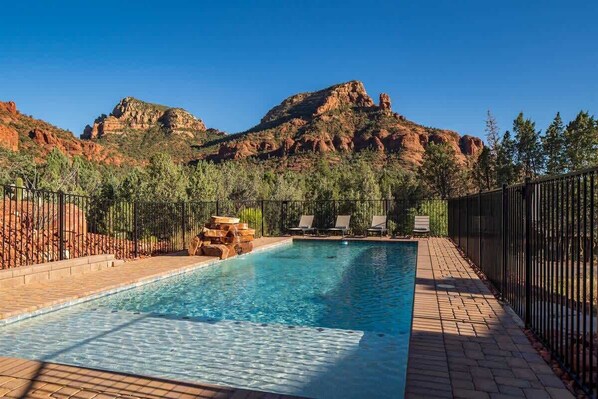 A heated pool