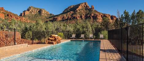 A heated pool