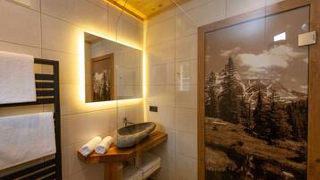 Ducha, secador de pelo, toallas