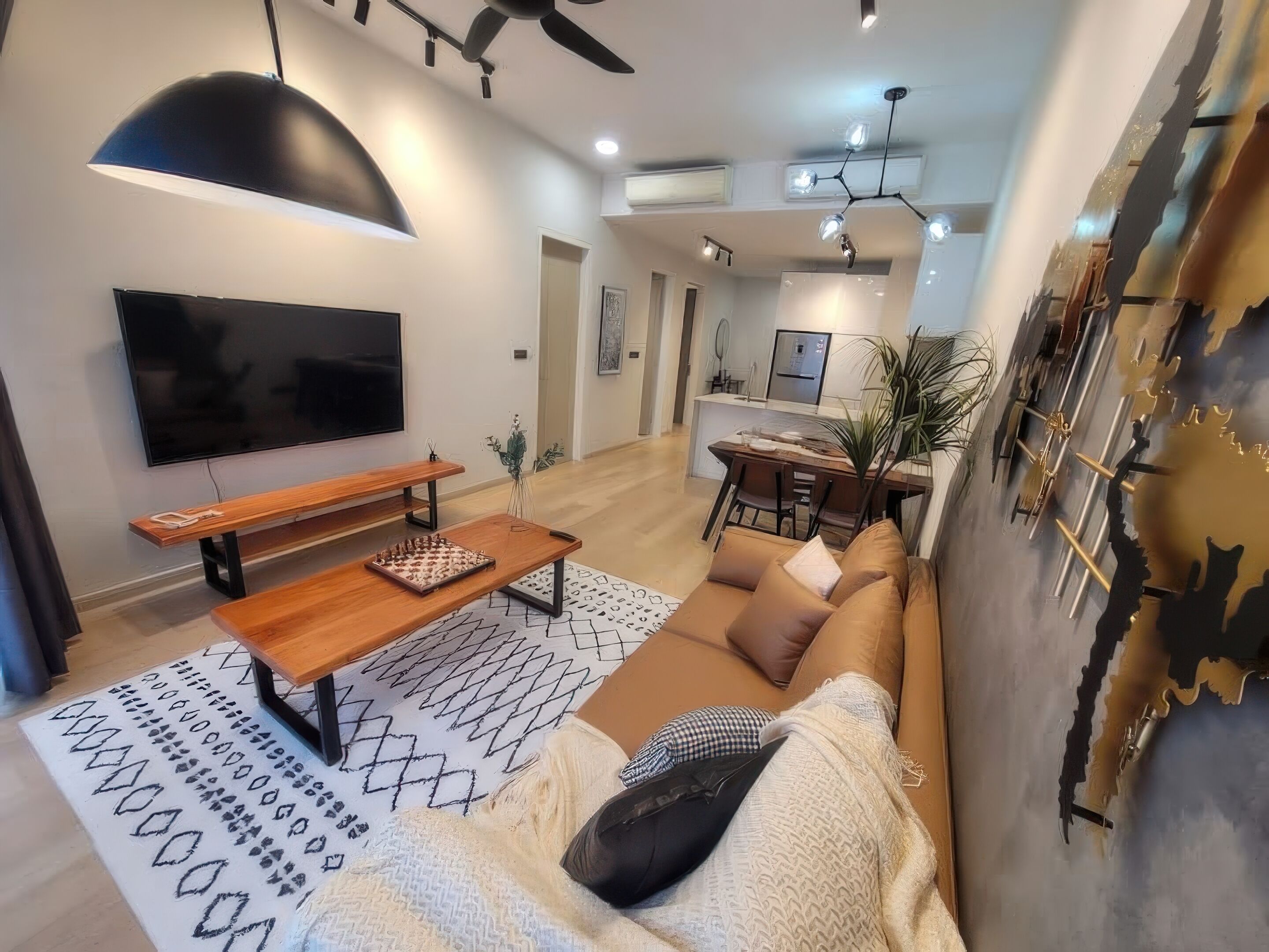 Superior Apartment, 2 Bedrooms, Kitchen, City View | Living area | 40-inch TV with cable channels