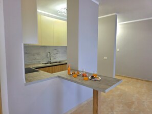 Fridge, oven, dishwasher, electric kettle