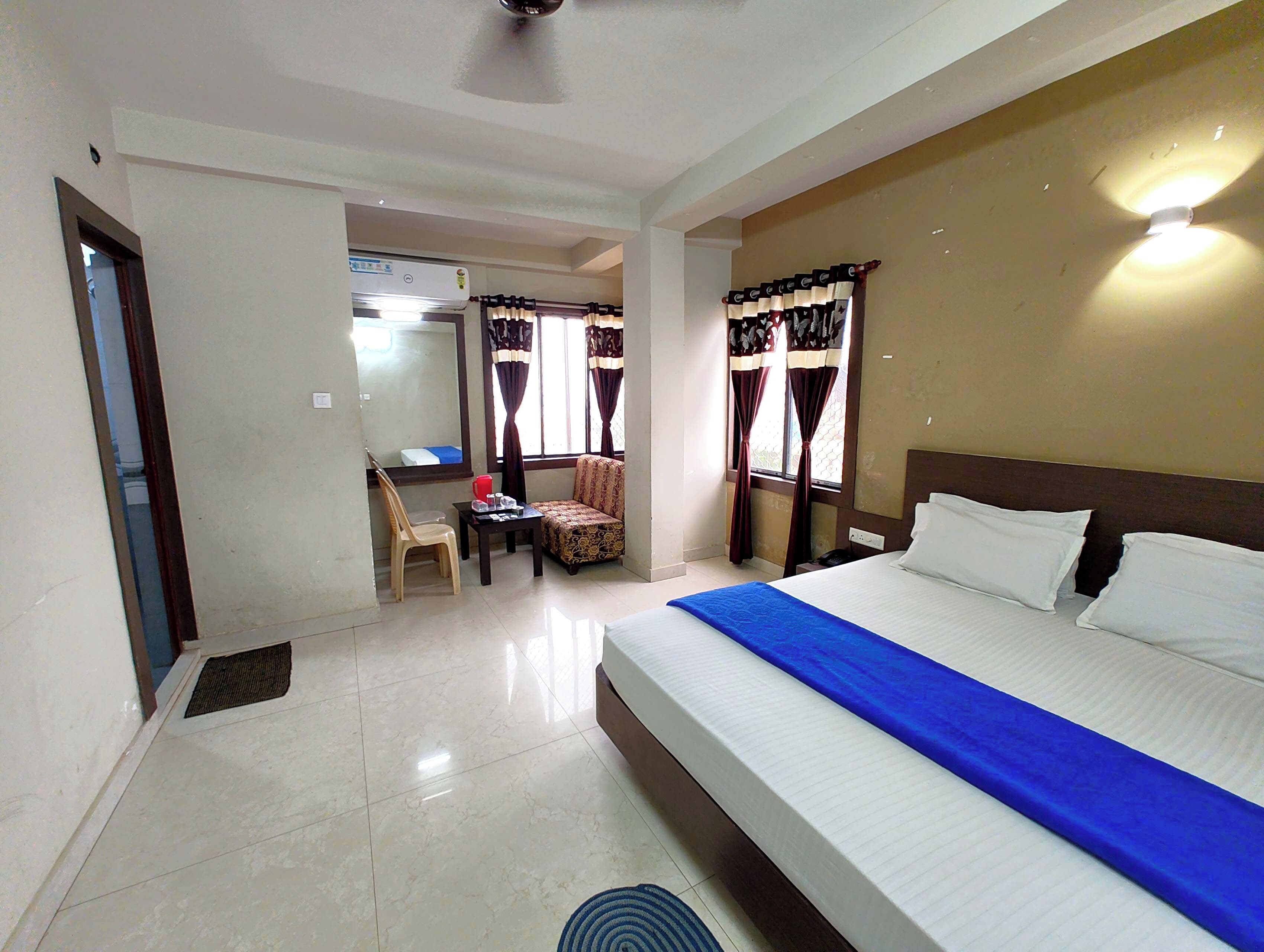 デラックス ダブルルーム | 低刺激性寝具、セーフティボックス (室内)、デスク、防音設備