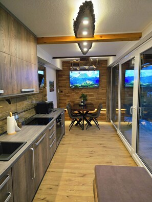 Toaster, dining tables