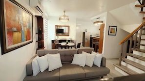 Ferienhaus, 3 Schlafzimmer, barrierefrei, Raucher | Wohnzimmer