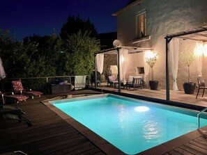 Pool - Large house with swimming pool, petanque court and beautiful views (Cransac)