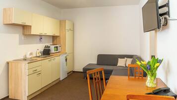 Triple Room, Kitchenette | In-room safe, free WiFi