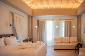 Superior Suite, Balcony, Sea View | Hypo-allergenic bedding, in-room safe, iron/ironing board, free WiFi - Liberty Suites Spetses (Spetses)