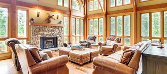 Game Room & Fireplaces: Group Dahlonega Getaway