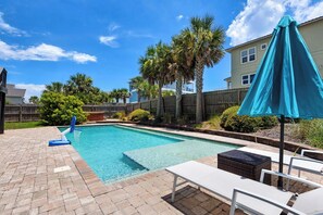Pool - 🌴Seaside Serenity | Coastal Charm w/ Private Pool, Walk to Beach, Pets Welcome (Pensacola Beach)