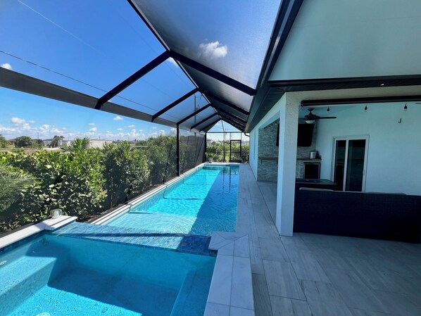 Outdoor pool, a heated pool