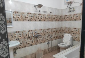 Shower, towels, soap