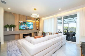 Fernseher, Videospiele, DVD-Player, Stereoanlage