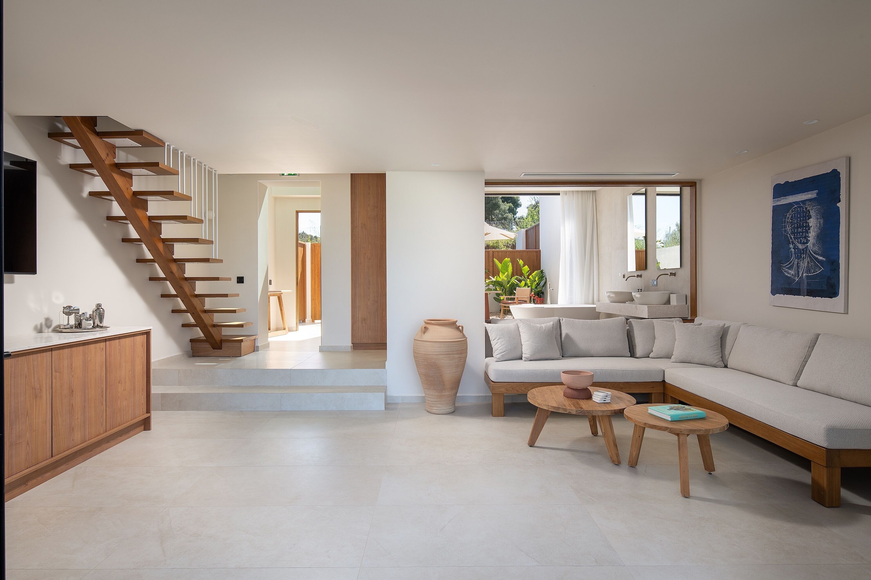 Maisonette Sea View with Private Pool | บริเวณนั่งเล่น | เครื่องพิมพ์