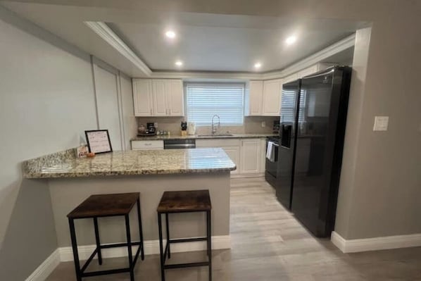 Microwave, oven, stovetop, dishwasher