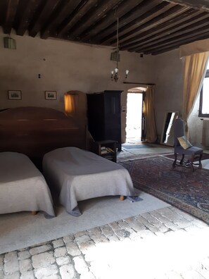 1 bedroom, travel crib, free WiFi, bed sheets - Large studio/gîte in a Renaissance château 15 km from Beauval. Out of time (Chémery)