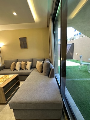 Apartment, 1 Bedroom, Accessible, Smoking | Living room - 001 Al-najeh JRE Apartments For Rent ave (Amman)