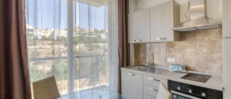 Fridge, oven, stovetop, toaster