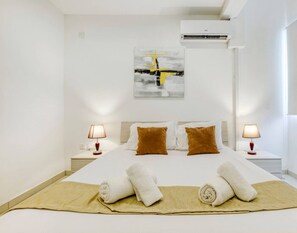 2 bedrooms, desk, iron/ironing board, travel cot