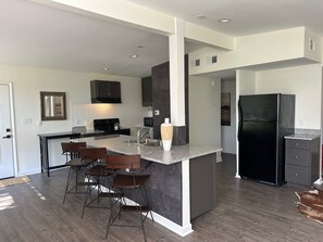 Microwave, oven, stovetop, dishwasher