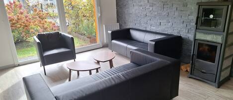 Télévision, cheminée