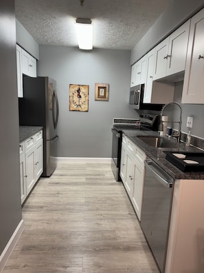 Microwave, oven, stovetop, dishwasher