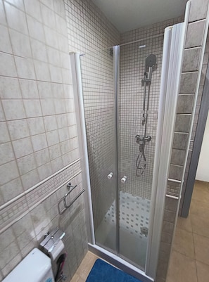Dusche, Handtücher, Toilettenpapier