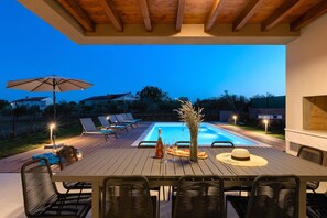 A heated pool