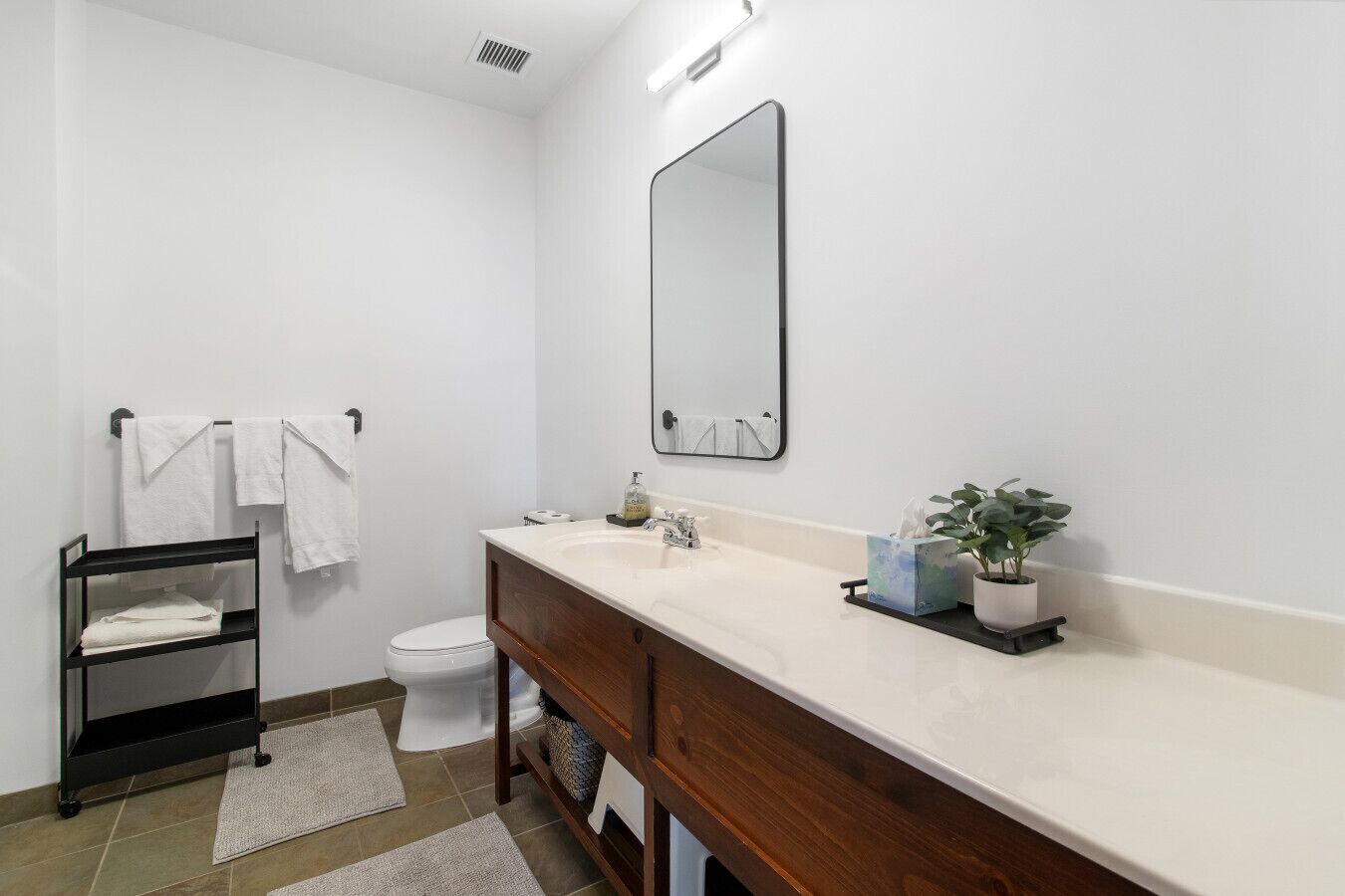 Hair dryer, towels