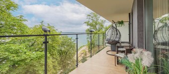 Drewnowskiego 7A | Zegrze | Stylish Apartment by the Lake | Balcony