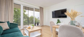 Drewnowskiego 7A | Zegrze | Stylish Apartment by the Lake | Balcony