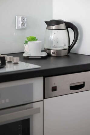 Fridge, oven, stovetop, dishwasher