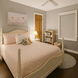 Iron/ironing board, travel crib, WiFi, bed sheets