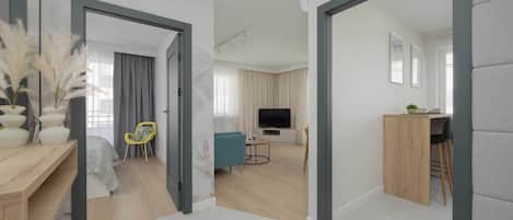 1 slaapkamer, een strijkplank/strijkijzer, reisbedje, wifi