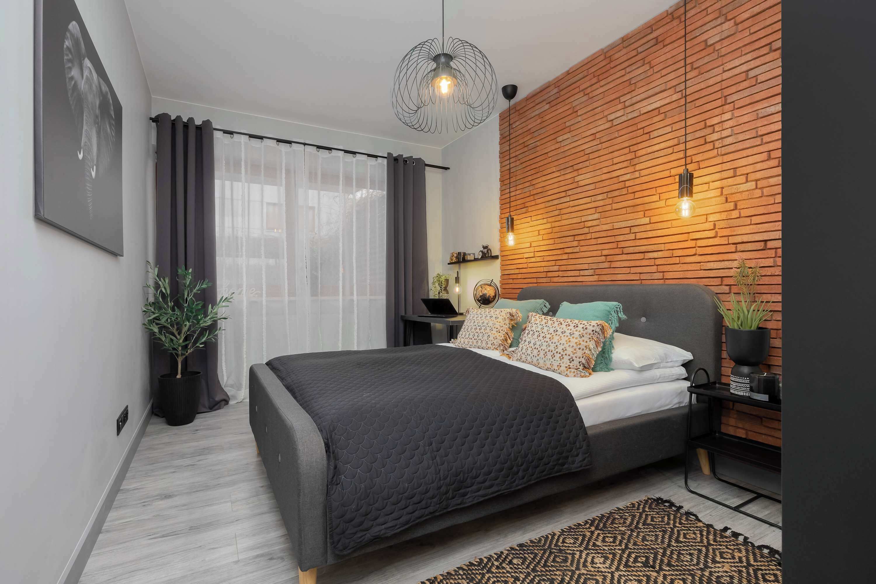 1 bedroom, desk, iron/ironing board, travel crib