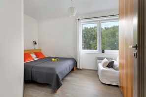 1 bedroom, iron/ironing board, travel crib, WiFi