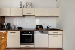 Fridge, oven, stovetop, dishwasher