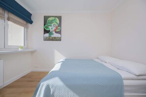 2 bedrooms, iron/ironing board, travel crib, WiFi