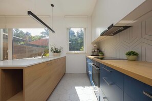 Fridge, oven, stovetop, dishwasher