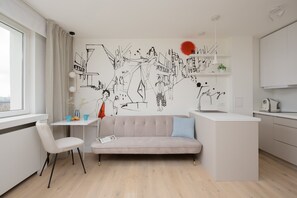 TV, offices - Modern Studio in Downtown | Close to the National Stadium (Warszawa)