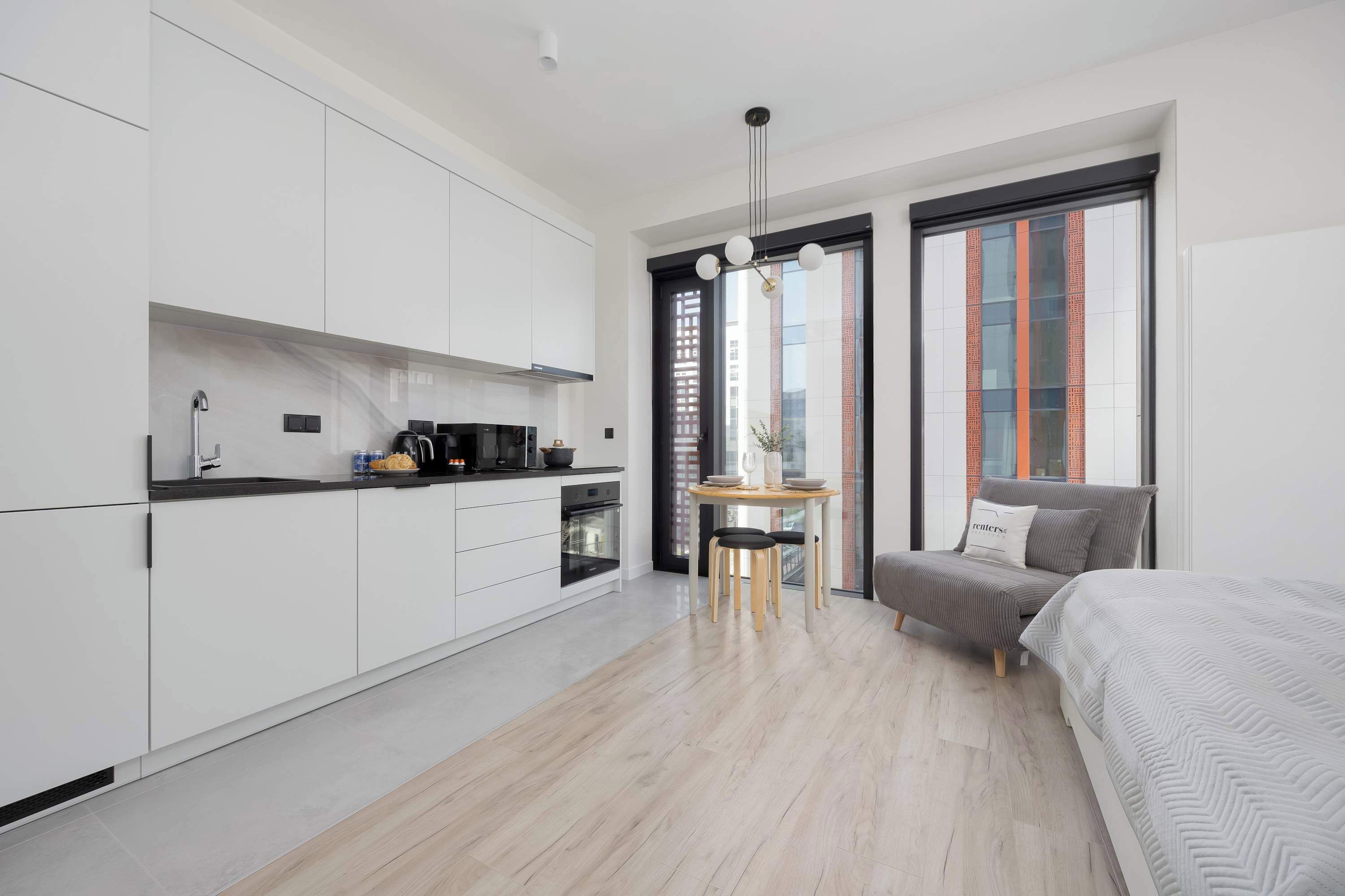 1 bedroom, desk, iron/ironing board, travel crib